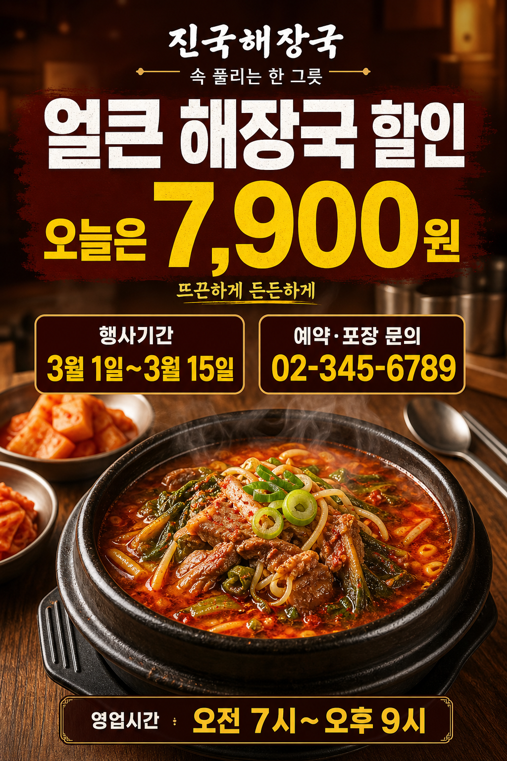 해장국 할인홍보 미리보기
