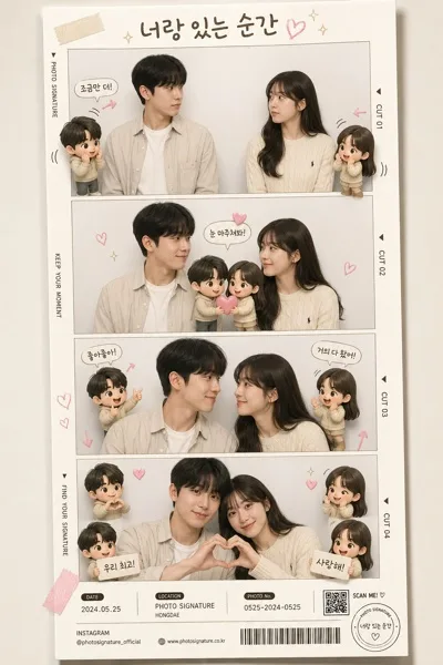 커플 인생네컷 미니미 서포터 AI 프롬프트 미리보기