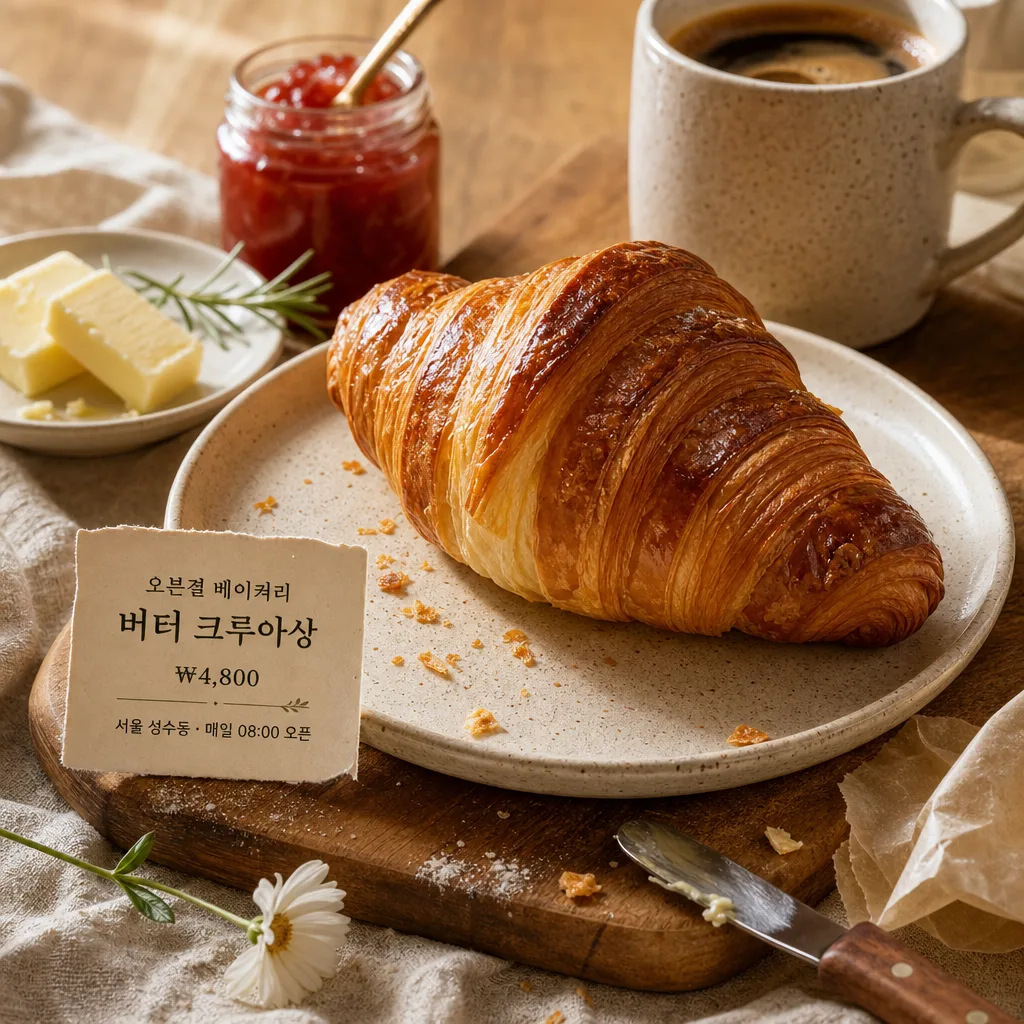 베이커리 단품 클로즈업 プロンプトのプレビュー