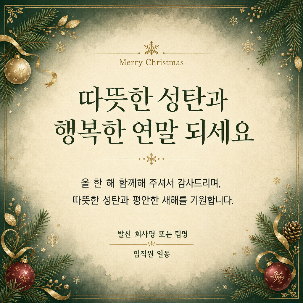 직장 성탄 카드 미리보기