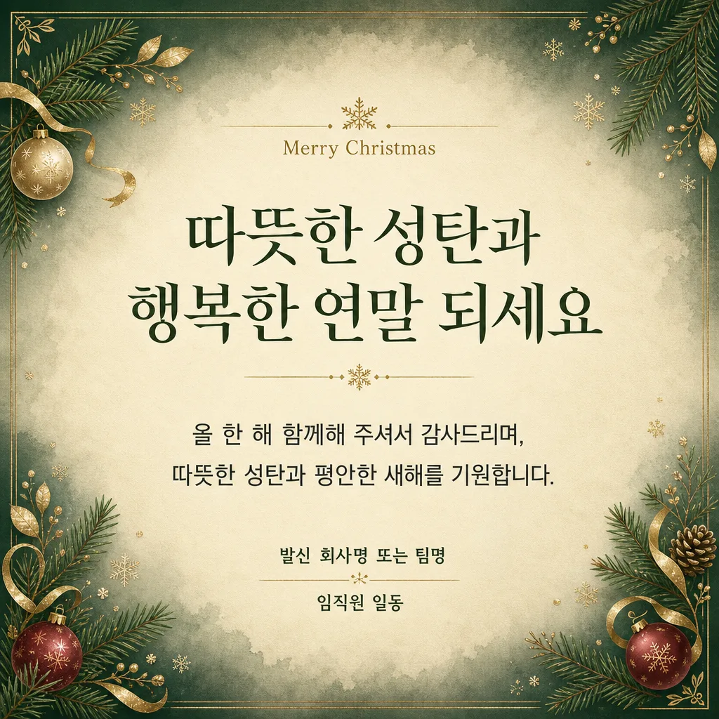 직장 성탄 카드 미리보기