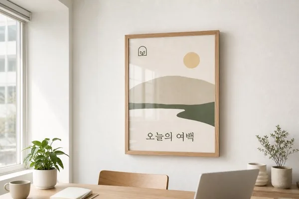 카페 액자 시안 AI 프롬프트 미리보기