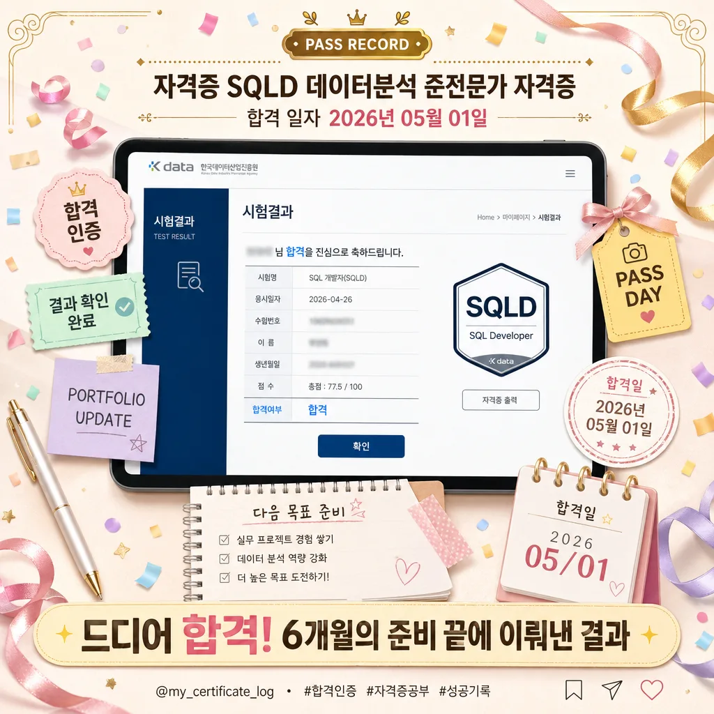 자격증·시험 합격 인증 Prompt preview