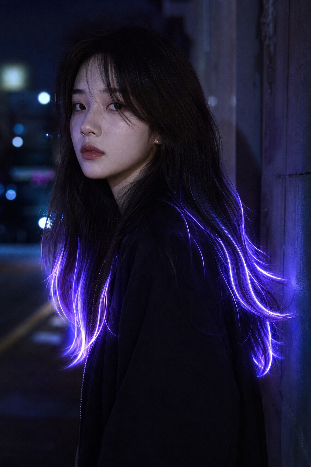 네온 헤어 변환 미리보기