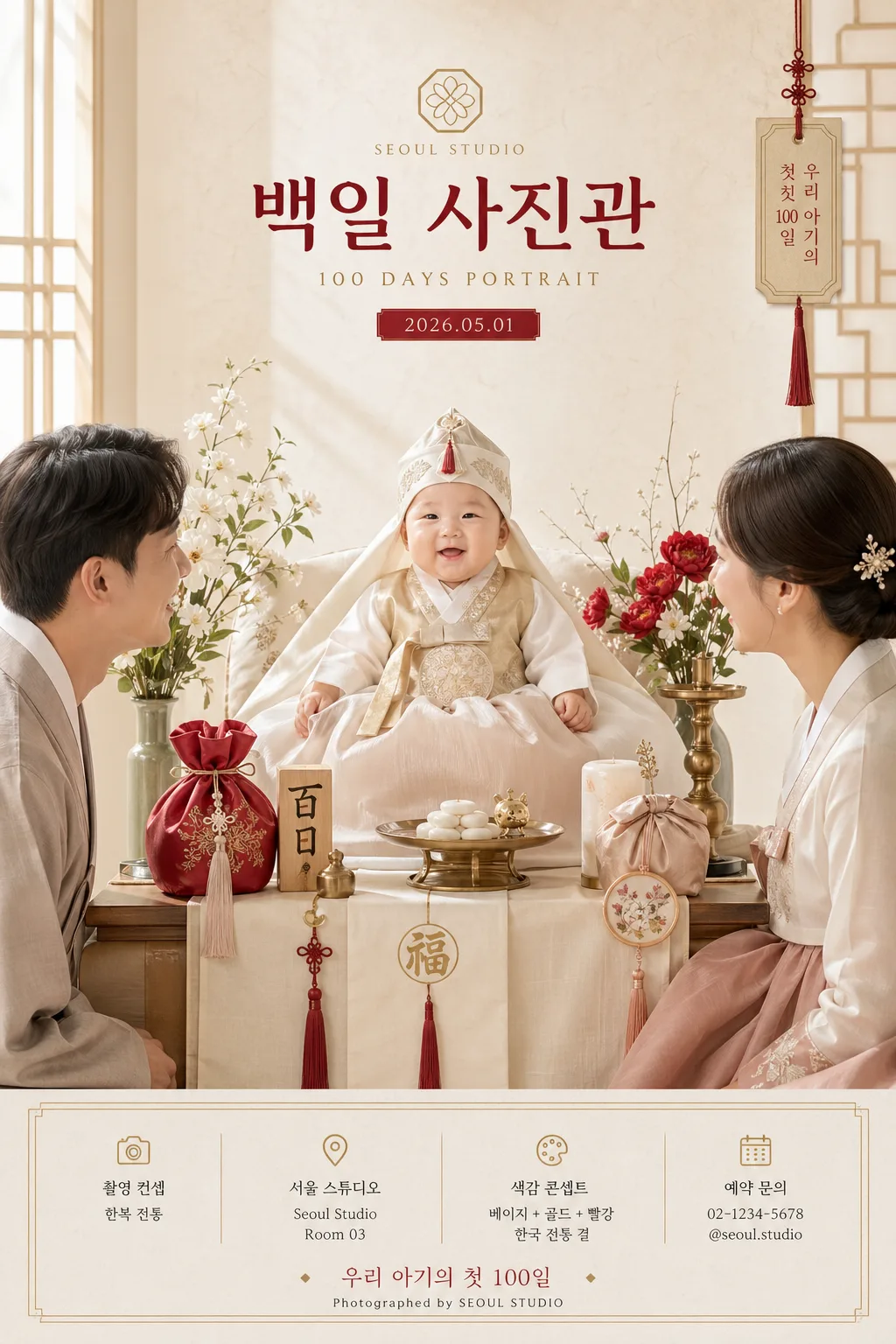 백일 사진관 컨셉 시안 Prompt preview