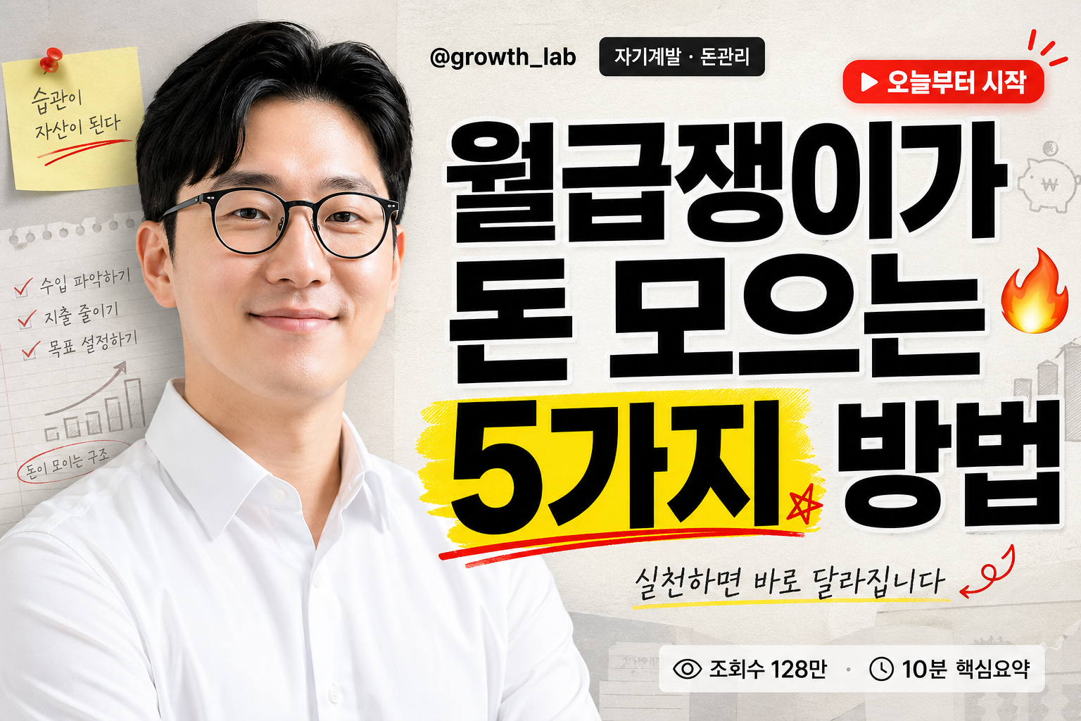 자기계발 정보 유튜브 썸네일 미리보기
