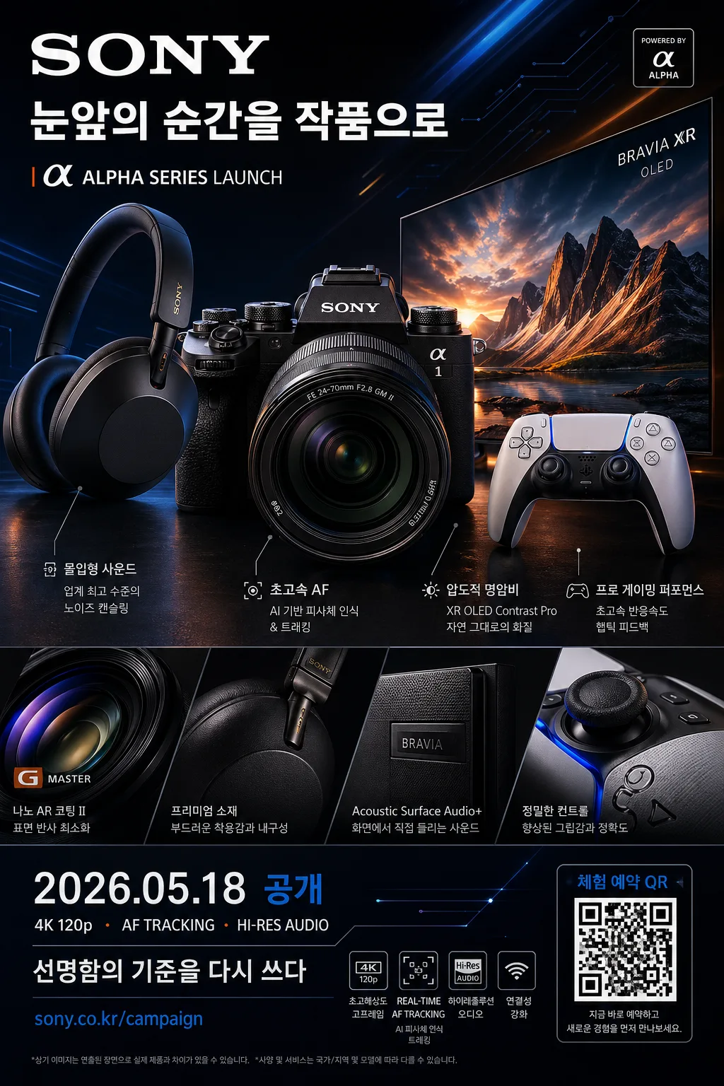Sony 카메라·전자제품 광고 提示詞預覽