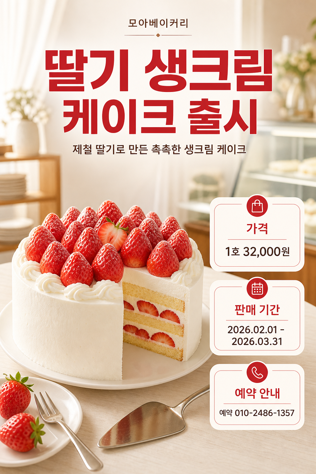 딸기케이크광고 미리보기