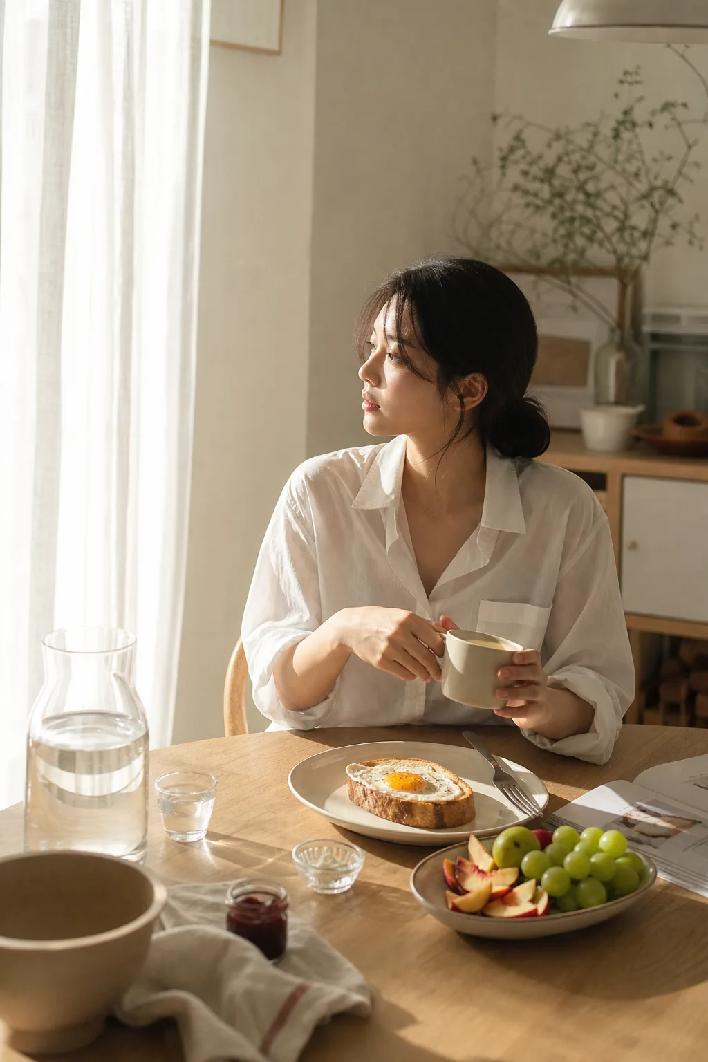 아침 식탁 화보 提示詞預覽