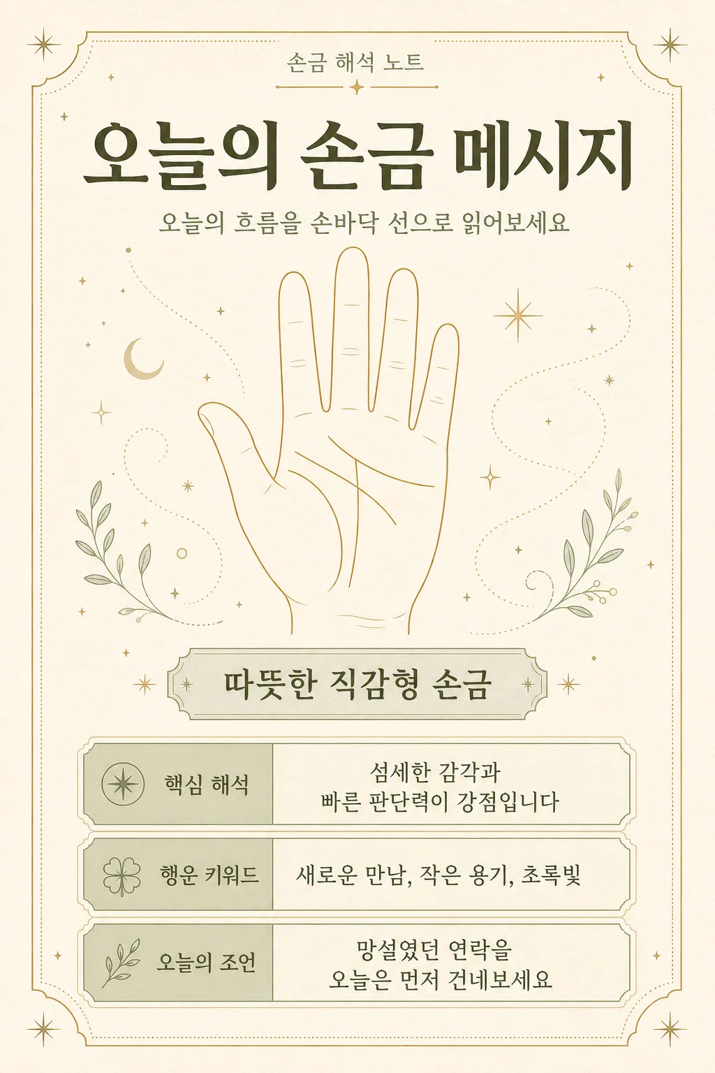 손금해석카드 プロンプトのプレビュー