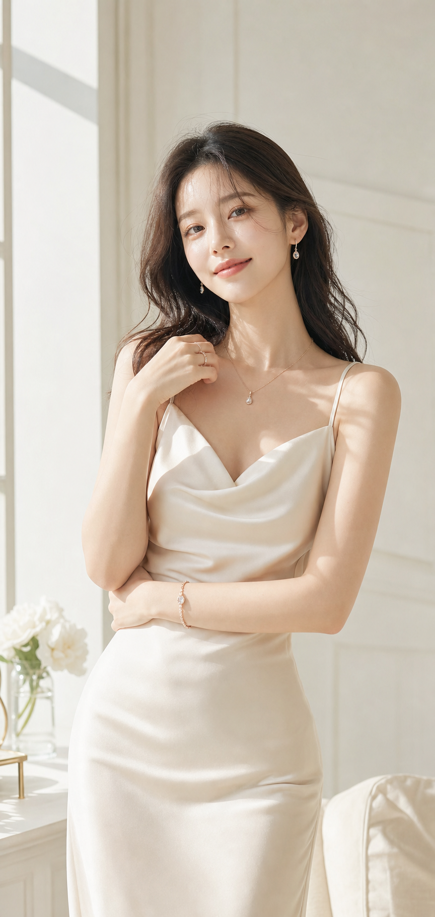 반짝이는 사랑의 분위기 여성 초상 포스터 미리보기