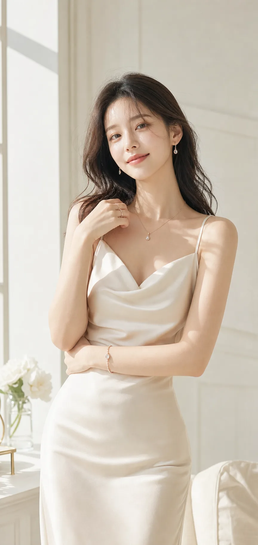 반짝이는 사랑의 분위기 여성 초상 포스터 미리보기