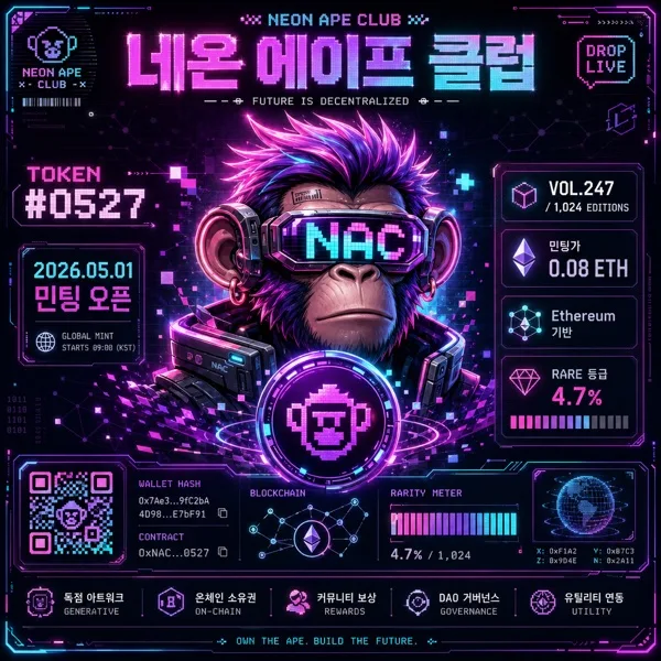 크립토·NFT 아트 컨셉 AI 프롬프트 미리보기