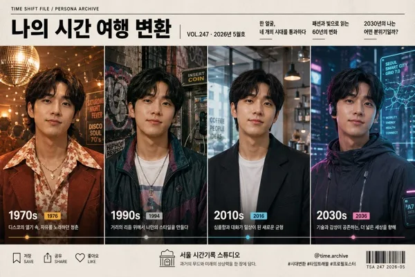 1970~2030 시대 변화 변환 AI 프롬프트 미리보기