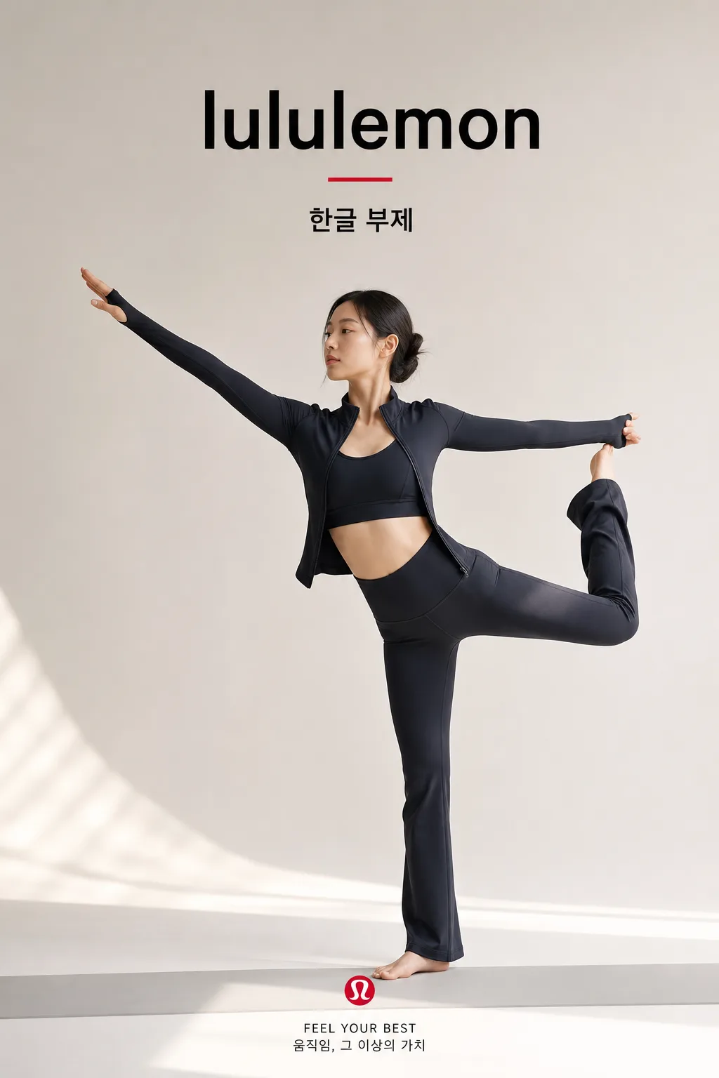 Lululemon 요가·운동복 광고 Prompt preview
