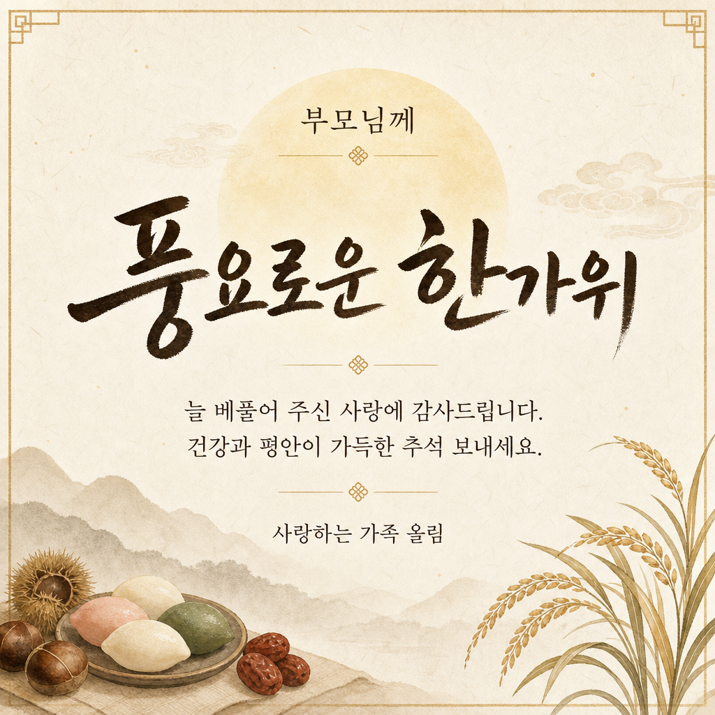 추석 감사 카드 미리보기