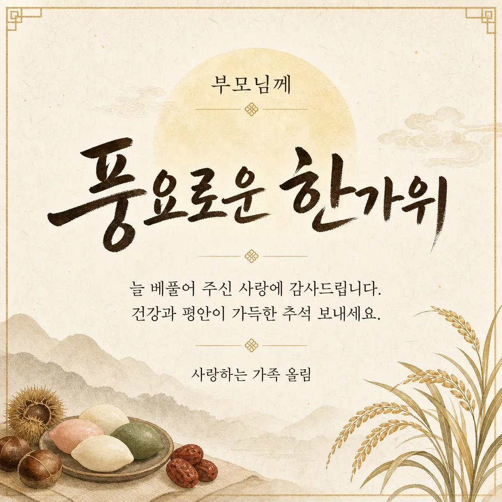 추석 감사 카드 미리보기