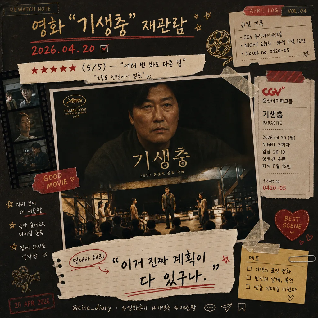 영화·콘서트 후기 손글씨 메모 プロンプトのプレビュー