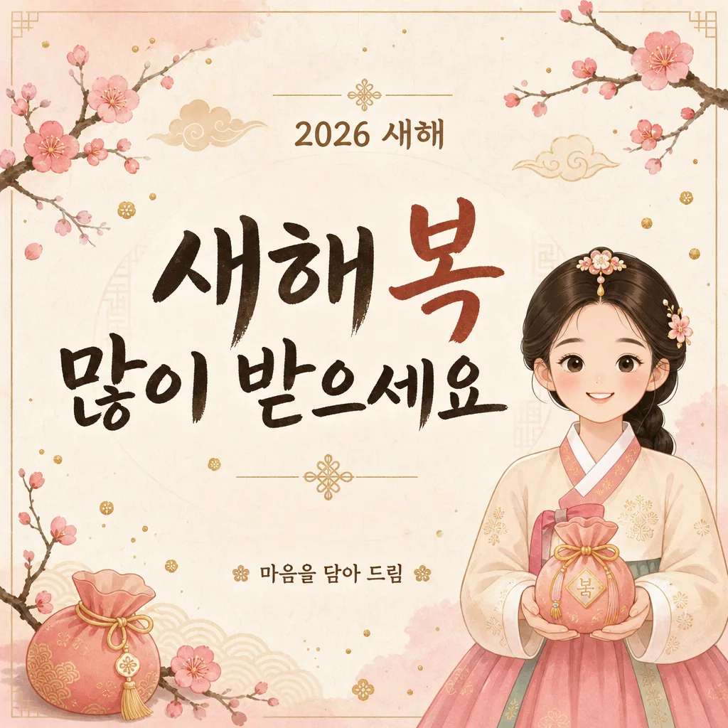 신년 한복 카드 미리보기