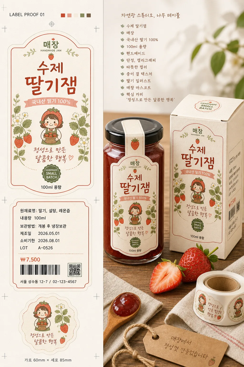상품 라벨·스티커 + 박스 패키지 디자인 プロンプトのプレビュー