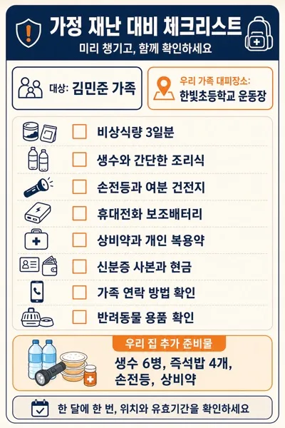 재난대비카드 AI 프롬프트 미리보기