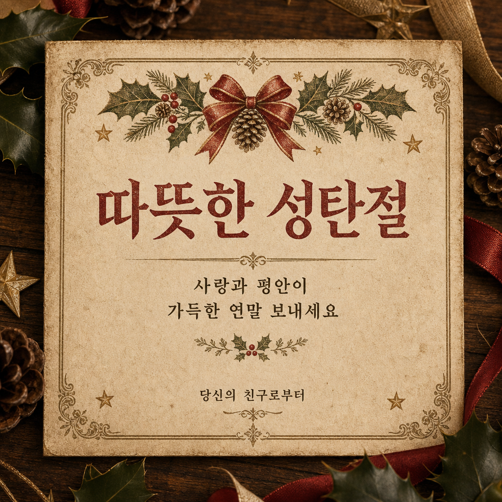 빈티지 성탄카드 미리보기