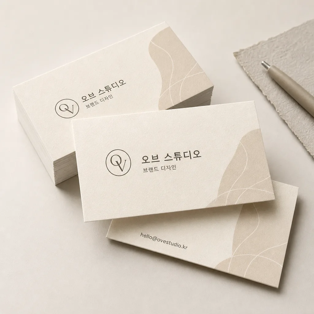 명함 세트 연출 プロンプトのプレビュー