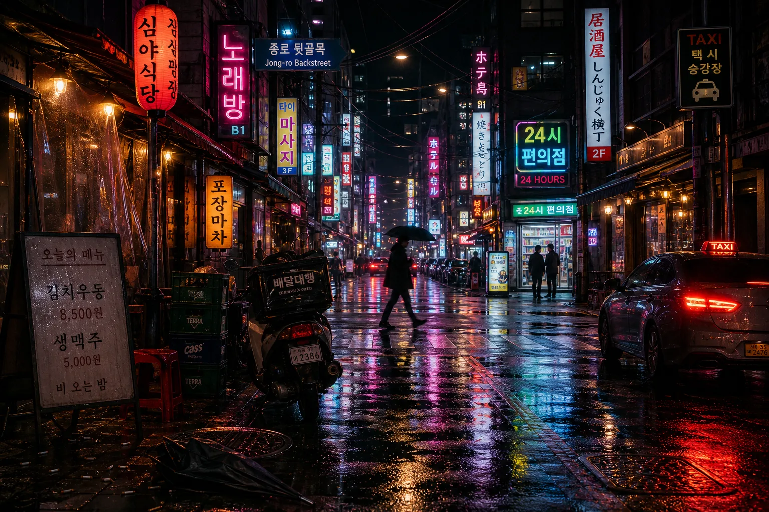 서울·홍콩·도쿄 네온 야경 사진 提示詞預覽