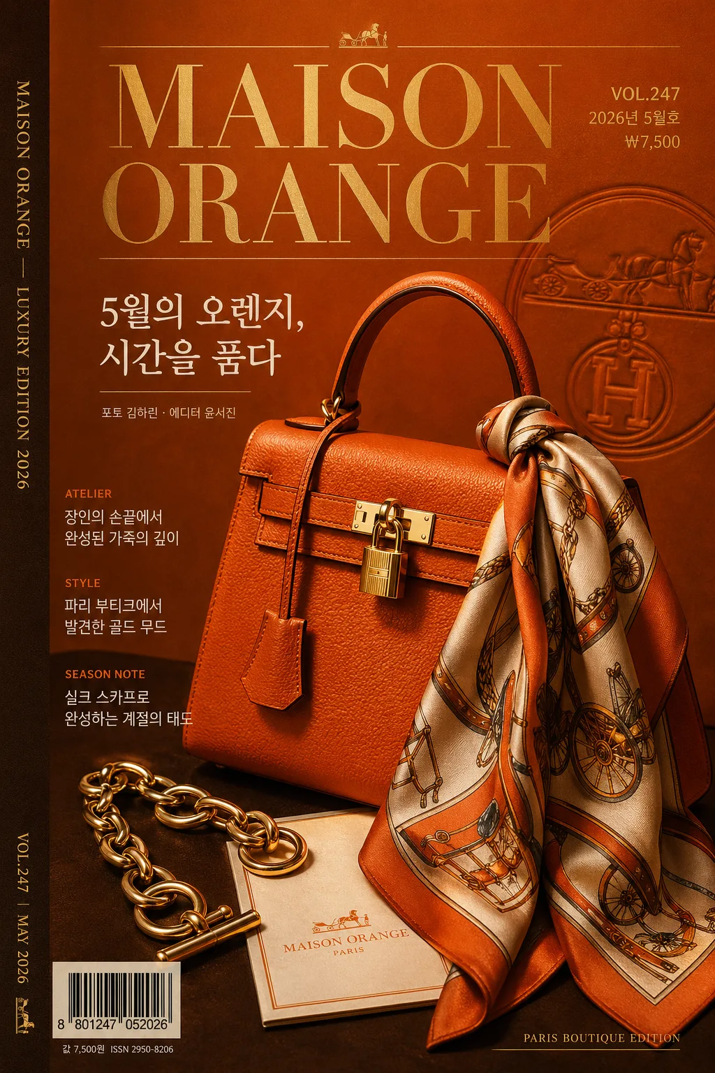 에르메스 골드 럭셔리 브랜드 비주얼 プロンプトのプレビュー
