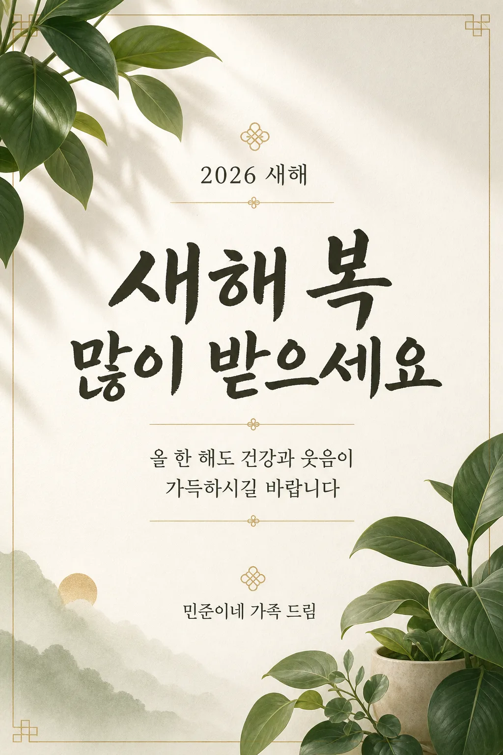 새해 덕담 카드 Prompt preview