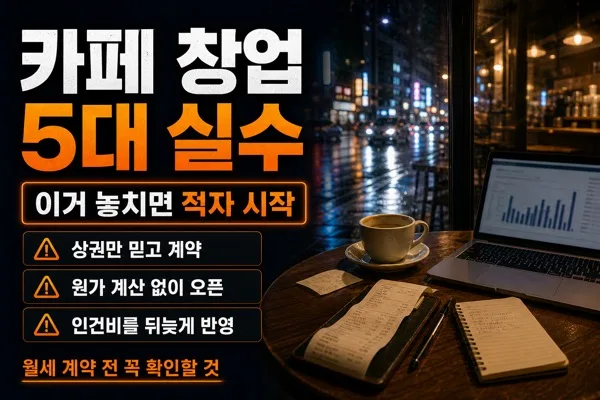 카페실수썸네일 AI 프롬프트 미리보기