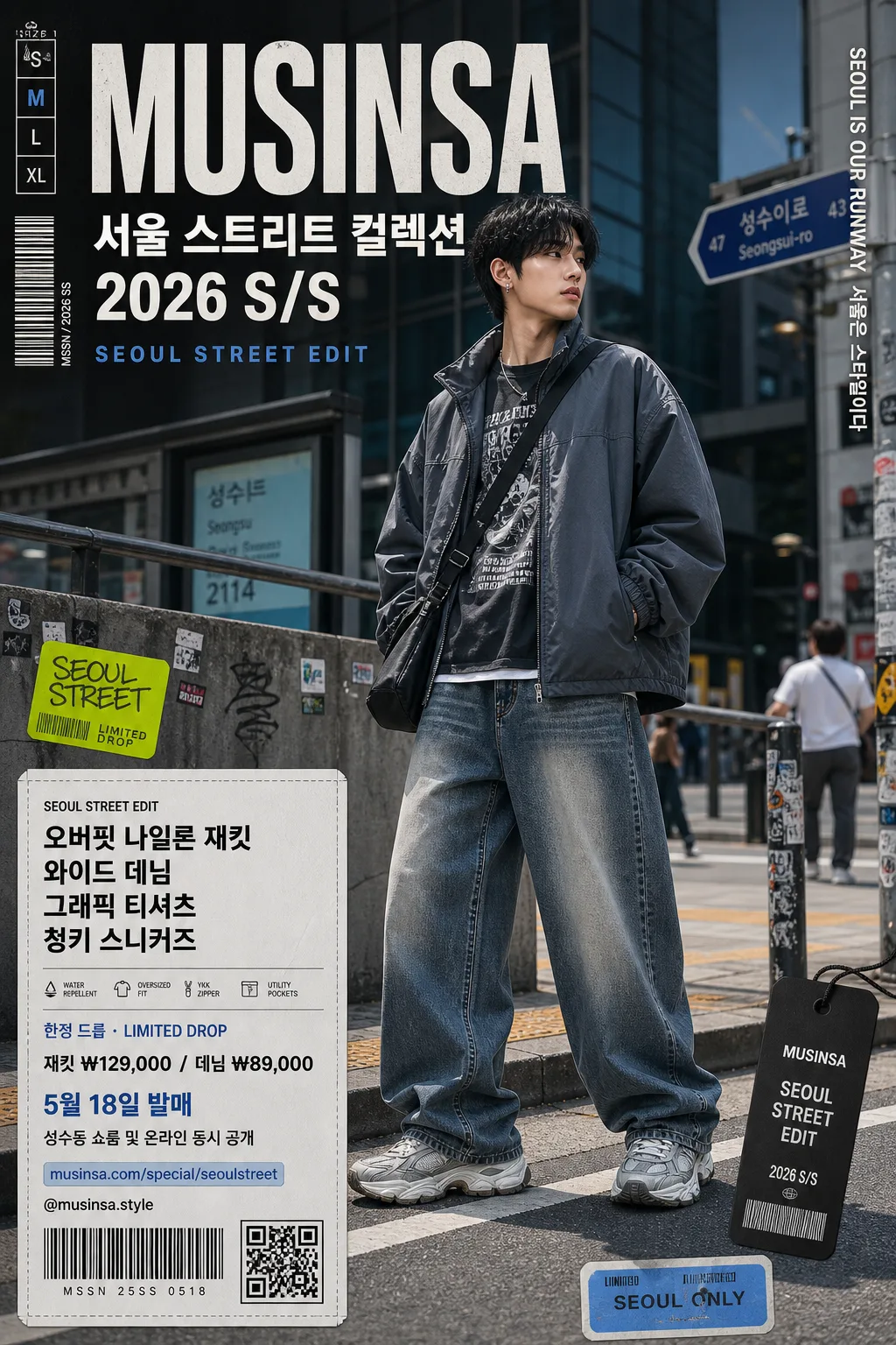 무신사 스트리트 패션 광고 提示詞預覽