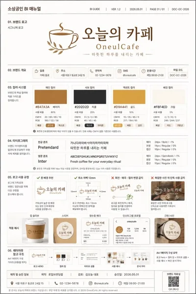 소상공인 BI 매뉴얼 AI 프롬프트 미리보기