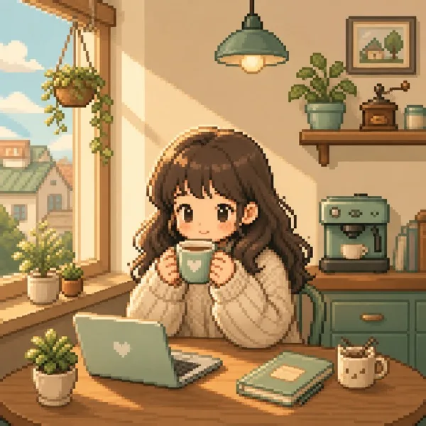 도트 일상친구 AI 프롬프트 미리보기