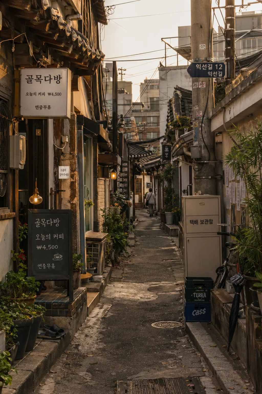 한국 동네 골목 실사 사진 提示詞預覽