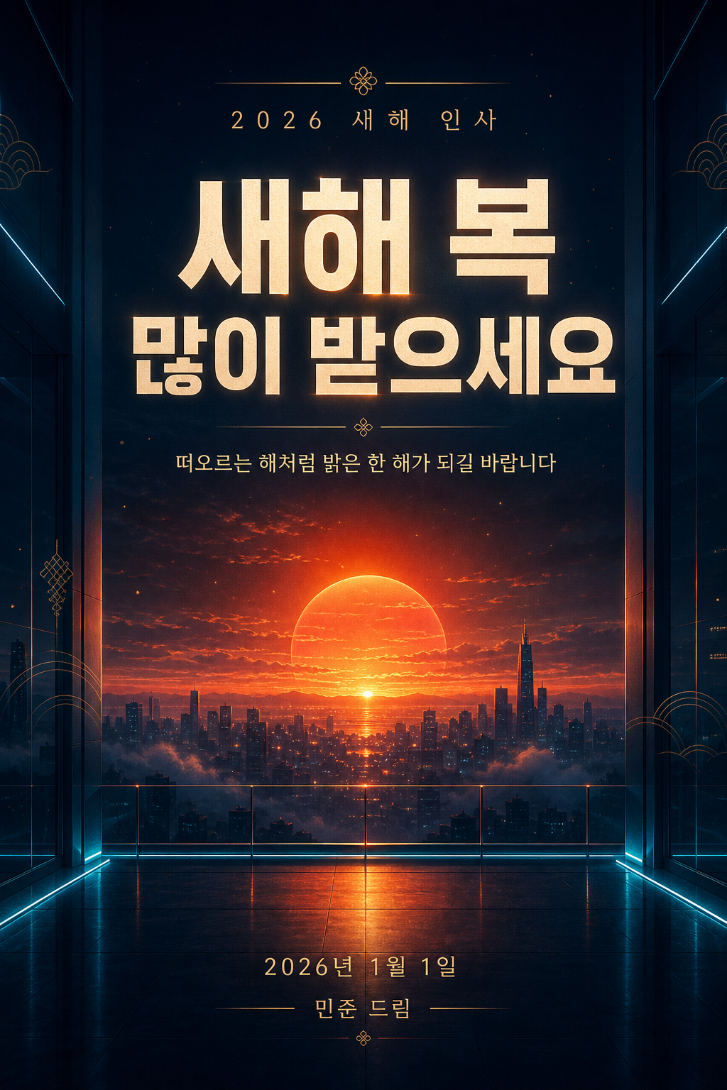 해돋이 새해카드 미리보기