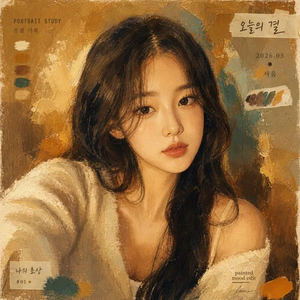 페인팅 질감 사진 변환 AI 프롬프트 미리보기