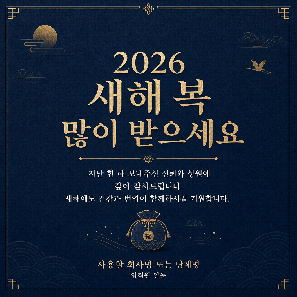 신년 인사 카드 미리보기