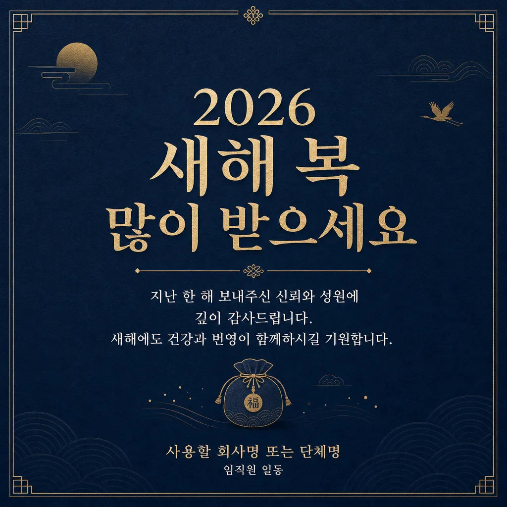 신년 인사 카드 미리보기