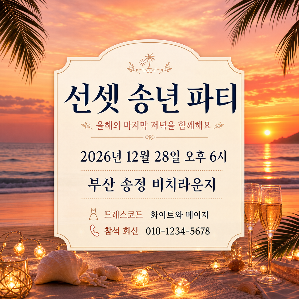 해변 연말초대 미리보기