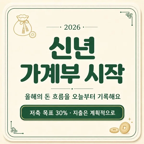 신년가계부카드 AI 프롬프트 미리보기