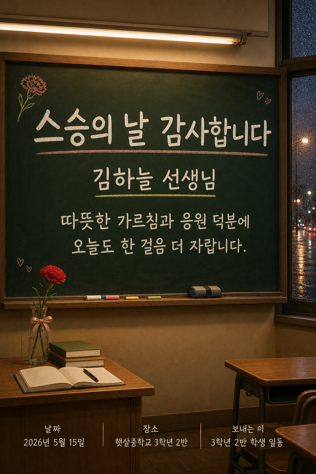 칠판 감사인사 미리보기