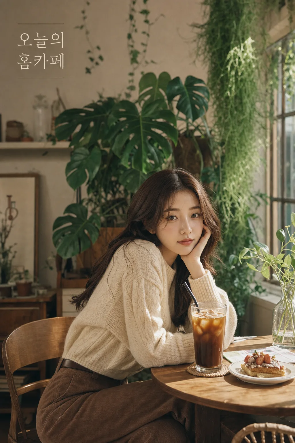 초록 홈카페 화보 提示詞預覽