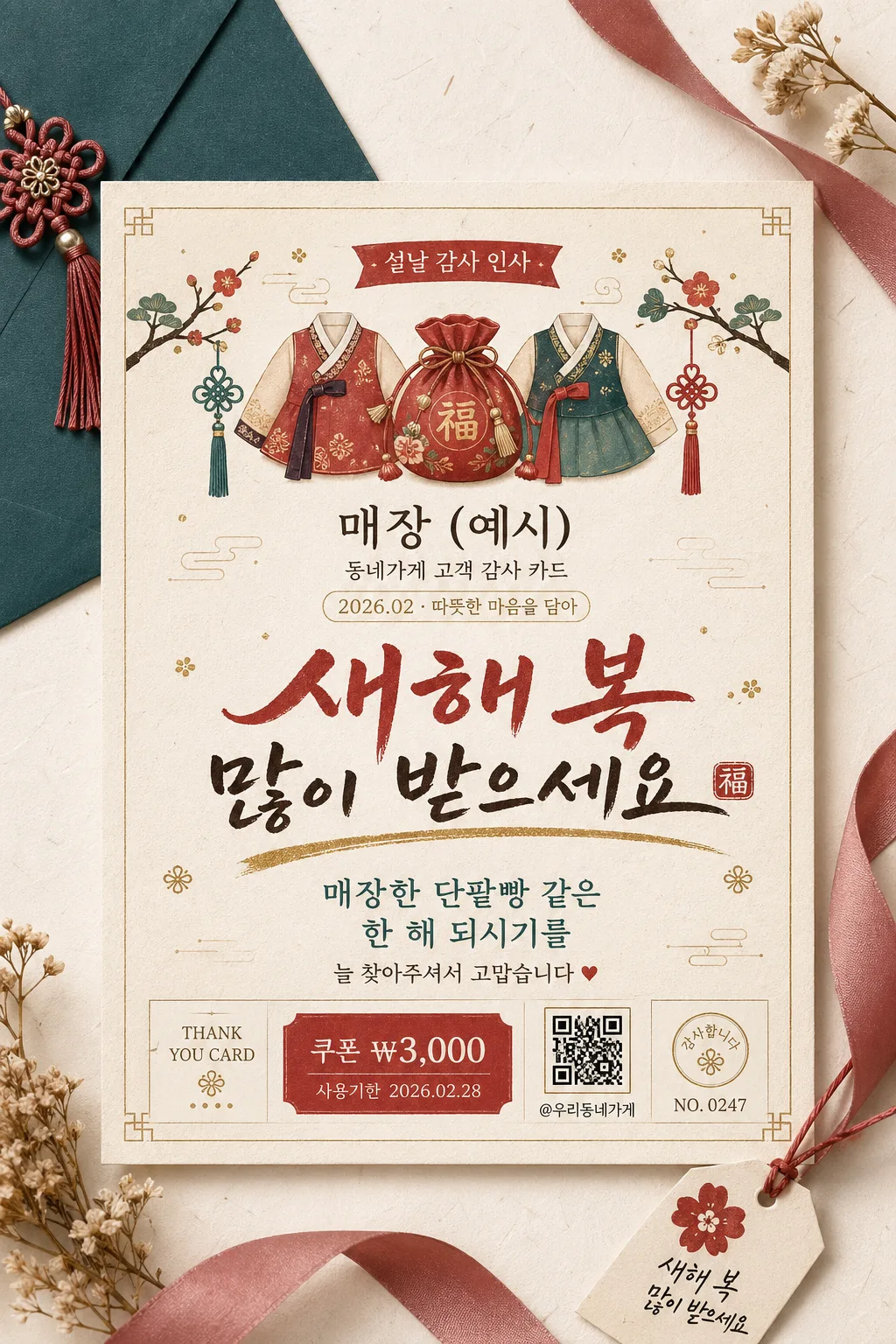 시즌·명절 인사 카드 提示詞預覽