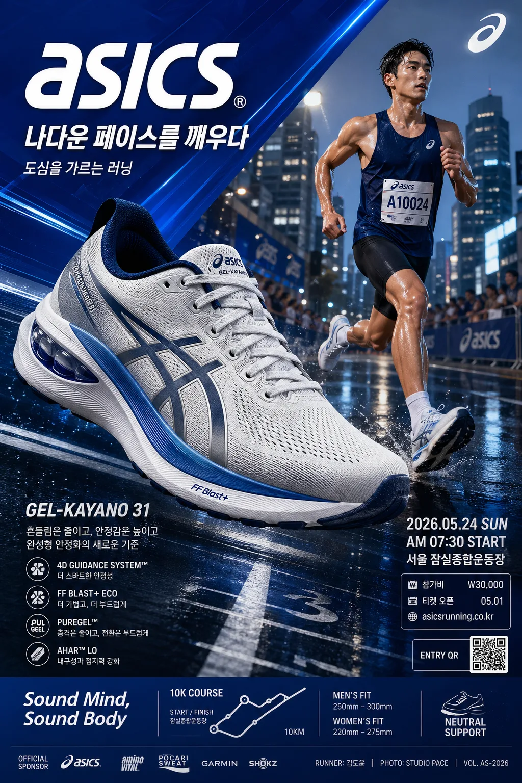 ASICS 러닝 광고 提示詞預覽