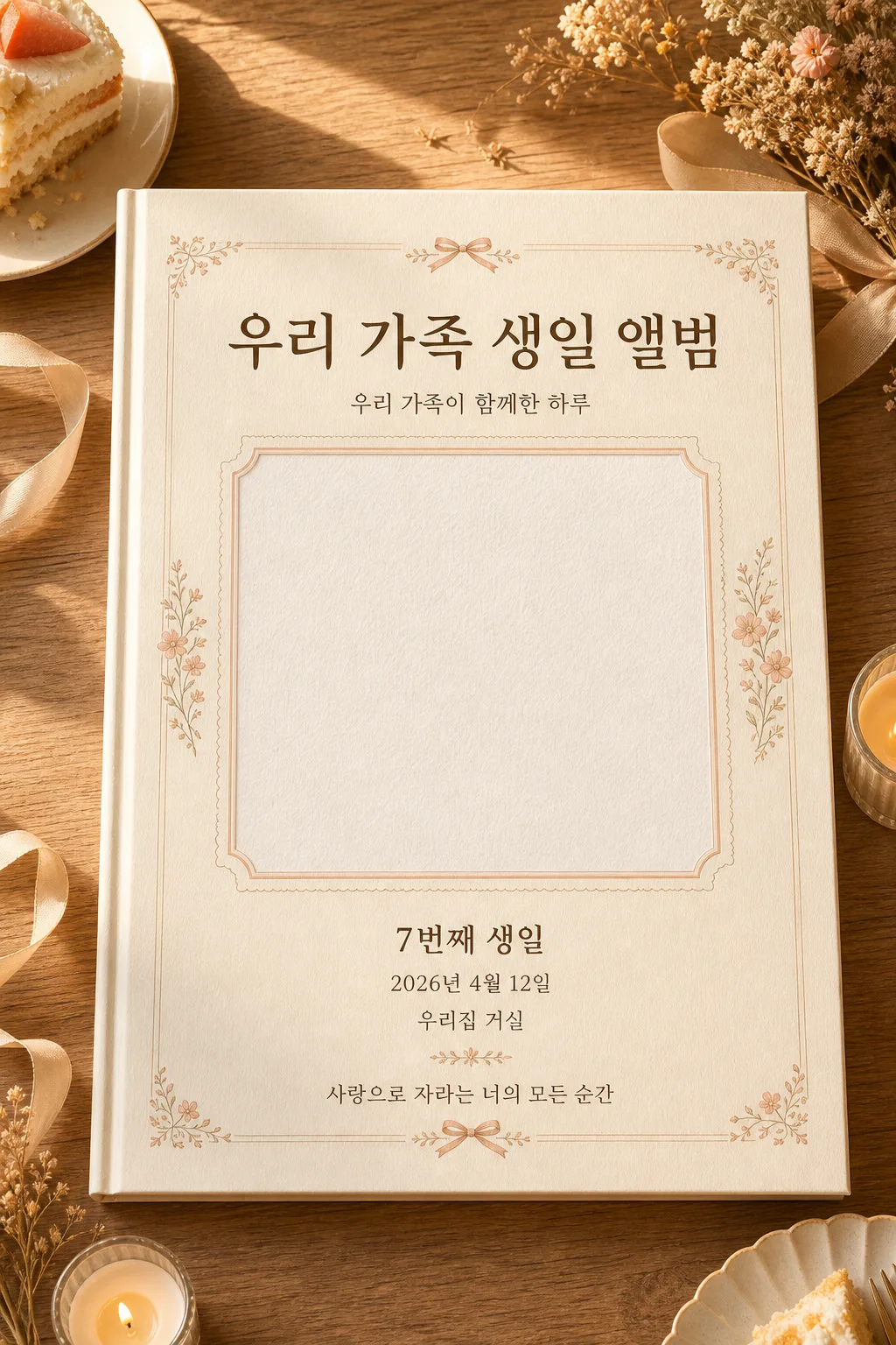 생일앨범표지 Prompt preview