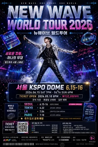 K-pop 콘서트·월드투어 포스터 プロンプトのプレビュー