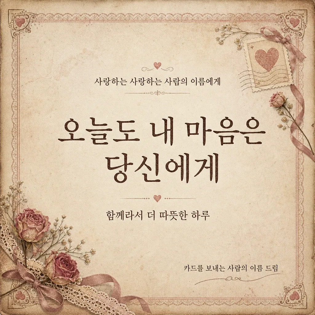 빈티지 사랑카드 미리보기