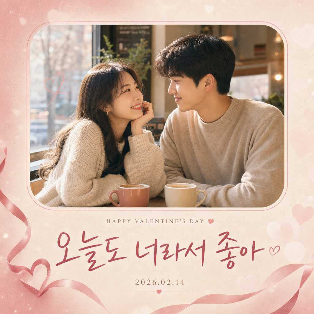 발렌타인사진카드 미리보기