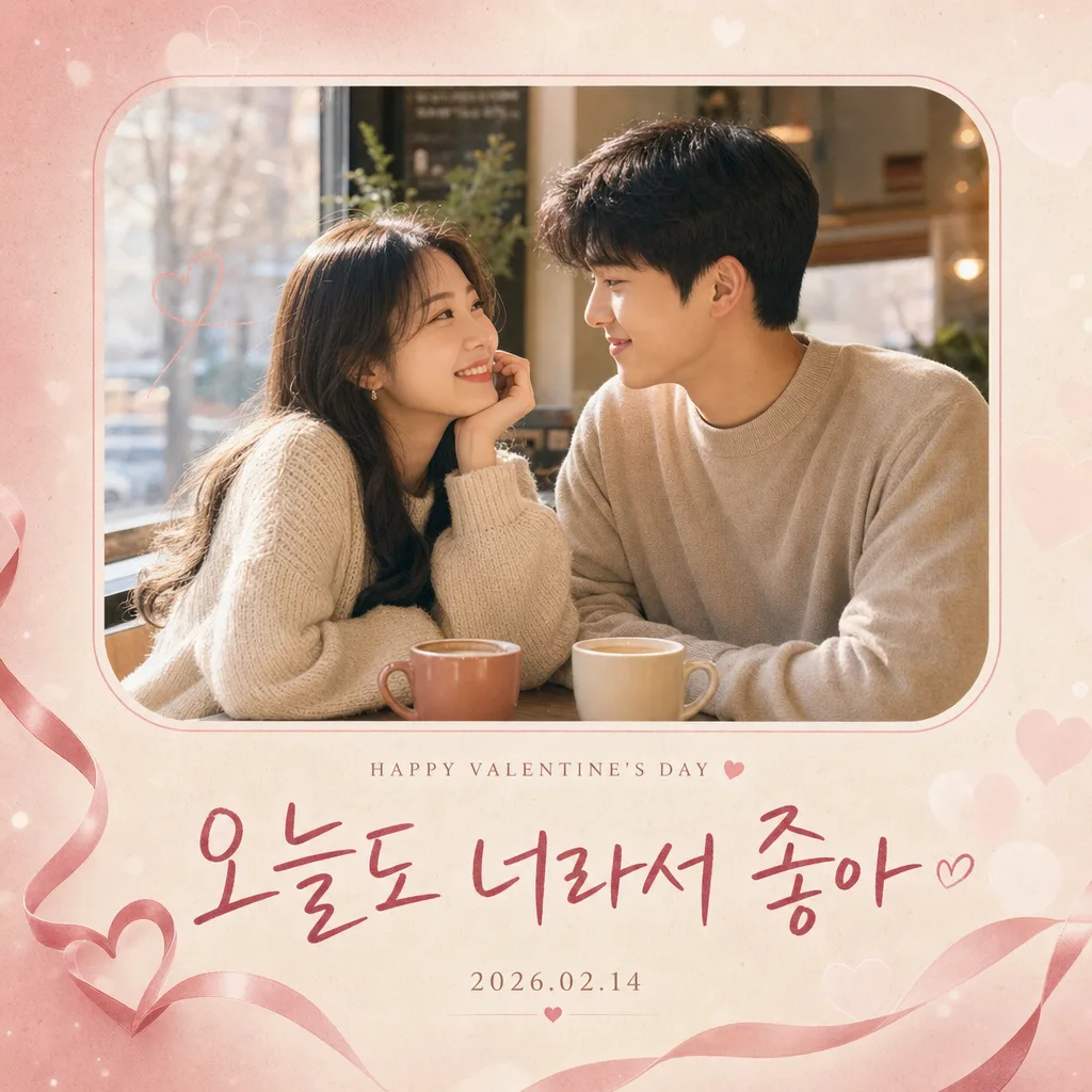 발렌타인사진카드 미리보기